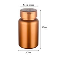 Bouteilles de capsules de médicaments en plastique orange électro-plaqué de haute qualité, vente en gros, 120cc, avec bouchon à rabat
