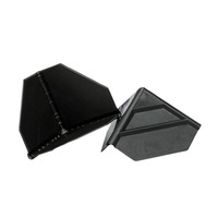 Protecteur d'angle triangulaire noir anti-collision, matériau de calage pour emballage carton, manchon de protection trois côtés