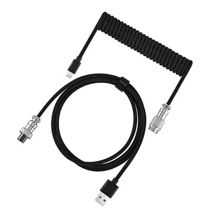 Cavo a spirale per tastiera meccanica USB-C, connettore aeronautico per tastiera meccanica, cavo per tastiera USB per computer desktop - Product Image 4