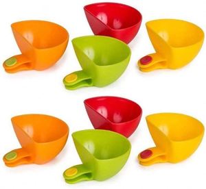 Dip Clip Bowl Plate Holder,Color Plastic Dish Chip Serving For Spice Tomato Sauce Salt Veggie Vinegar Ketchup Chips Holders
