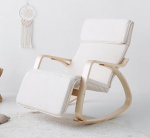 <span class=keywords><strong>Sillón</strong></span> Mecedora Nórdico Moderno con Reposapiés, Altura Ajustable, <span class=keywords><strong>Sillón</strong></span> con Brazos - Product Image 6