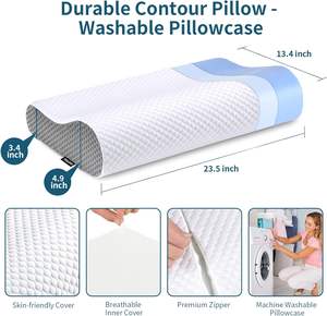 Traagschuim Bed Kussen Ergonomische Cervicale Contour Nekondersteuning Orthopedisch Kussen Voor Zijrug Buik Slapers - Product Image 3