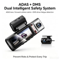 Caméra embarquée 3 canaux 2K (avant 2K + 1080P + 1080P) avec 4G, GPS, ADAS, DMS, mode stationnement 24/7 et G-Sensor pour voiture