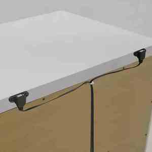 Contemporary Nightstand With Hidden Jewelry Drawer Acrylic Legs White Finish Bedroom Furniture - Product Image 3