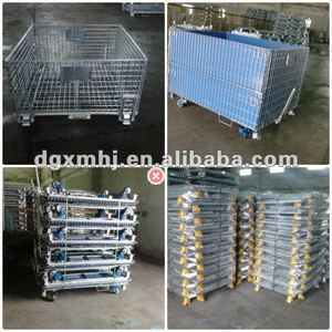 Mracking depolama kafes kemer tekerlek 50*50 Mesh kelebek kafes katlanır ciro sepeti hurda sıralama sepeti istifleme demir kafes - Product Image 6