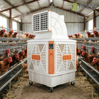 Refroidisseur d'air évaporatif portable, directement de l'usine, ventilateur mobile de refroidissement par eau pour élevage porcin, poulailler, système de ventilation du bétail