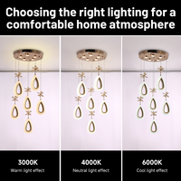 Lustre suspendu minimaliste à intensité variable et haute transmittance pour appartement, salon, salle à manger, hall d'entrée