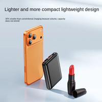Ultradünne Mini-Zweileiter-Li-Polymer-Powerbank PD22.5W mit schnellem Laden und Kabel, kompakt, tragbar, 5000mAh für unterwegs