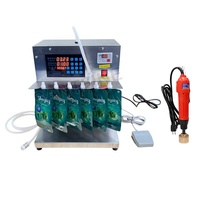 Pompe à engrenages à tête unique Jus liquide buvant du lait de soja Remplissage du vin Machines de bouchage pour sacs à bec