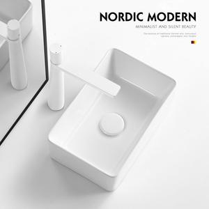 Vente chaude <span class=keywords><strong>Blanc</strong></span> Rectangle Céramique Art Lavabo Lavabo Lavabo <span class=keywords><strong>Blanco</strong></span> Lavabos De Comptoir De Salle De Bains Personnalisés - Product Image 5