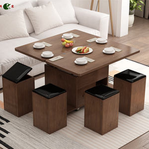 Semplicità tavolo da caffè con sollevamento, tavolo da pranzo, tavolino telescopico multifunzionale - Product Image 6