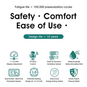 Chambre hyperbare à oxygène silencieuse 2.0 1.5ATA pour usage humain et animal, monoplace, pour la récupération sportive - Product Image 6