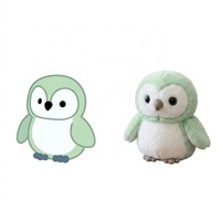 Fabricant de Peluches Personnalisées : Hibou en Peluche Douce avec Yeux Brodés, en Coton PP à Poils Courts, OEM ODM, Vente en Gros, Jouet Confort Personnalisé
