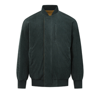 Blouson Bomber en Velours Côtelé Coupe-Vent et Résistant à l'Usure, Personnalisé en Usine (OEM/ODM), Vêtement de Travail Décontracté, Vêtement d'Extérieur Quotidien Ample pour le Streetwear