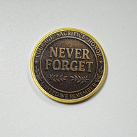 Pièce de monnaie commémorative personnalisée pour les pompiers américains, commémoration du sacrifice, ne pas oublier, pièce de monnaie de collection