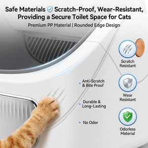 Bac à litière automatique surdimensionné et silencieux, anti-éclaboussures, autonettoyant, pour un environnement familial paisible et des chats en bonne santé - Product Image 5