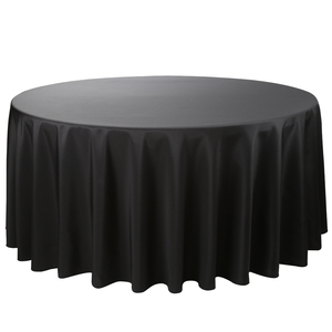 Nappe ronde en polyester tissé de haute qualité (132 points) pour mariages et fêtes, avec housses de chaise personnalisables – Vente en gros - Product Image 2