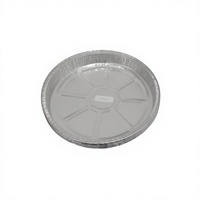 Barquette alimentaire ronde en aluminium de 1050 ml personnalisée, qualité alimentaire, 246x27mm, jetable, avec couvercle, pour rôtissage, plats à emporter et usage extérieur