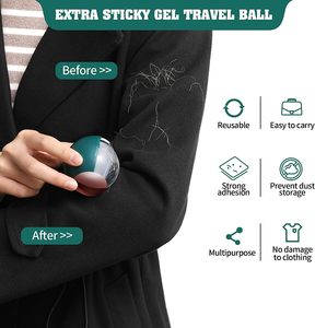 Rodillo Quitapelusas Adhesivo Portátil para Viajes y Hogar, Removedor de Pelo de Mascotas, Lavable y Reutilizable, Rodillo de Gel para Ropa, Precio de Fábrica - Product Image 2