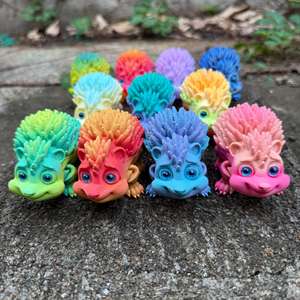 Vashine - Figura <span class=keywords><strong>de</strong></span> acción <span class=keywords><strong>de</strong></span> erizo impresa en 3D para niños, juguete <span class=keywords><strong>de</strong></span> erizo colorido, flexible y creativo, impreso en PLA, <span class=keywords><strong>de</strong></span> cristal - Product Image 5