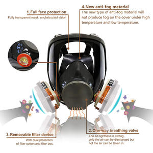 Kit de segurança industrial química poeira 6800 kits de proteção respiratória máscara completa a gás - Product Image 3