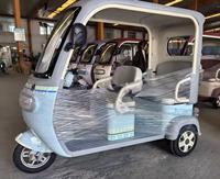 Triciclo Eléctrico de Pasajeros al por Mayor de Fábrica, Puertas Personalizables, 800W, Capacidad de Carga, 4 Pasajeros, Multiusos, Tipo Tuk