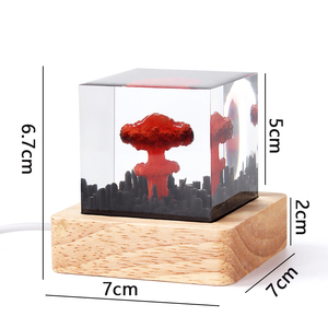 Lámpara Nocturna de Resina Epoxi con Modelo de Bomba Atómica de Dibujos Animados, Nube de Humo de Explosión Nuclear, Decoración para Dormitorio y Sala de Estar - Product Image 2