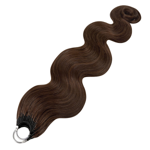 FH Body Wave Miracle Knot Crochet Cheveux Humains # 4 Tresses au crochet en cheveux humains, couleur marron, avec pointe à plumes - Product Image 5