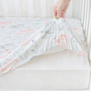 Venta al por mayor, ropa de cama ajustada para bebé, Jersey de bambú de lino orgánico, muselina de algodón, juego de sábanas de <span class=keywords><strong>cuna</strong></span> - Product Image 3