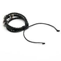 Sensibilisation au Cancer du sein Accessoires Femmes en cuir tissé à la main bracelet