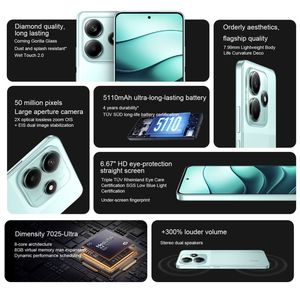 Xiaomi Redmi <span class=keywords><strong>Note</strong></span> 14 5G Smartphone con Fotocamera da 108MP OIS, Dimensity 7025 Ultra, Display AMOLED da 6.67 Pollici 120Hz, Batteria da 5110mAh, Ricarica Rapida 45W - Product Image 2