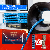 Florescence Corde de remorquage marine tressée à 12 brins pour treuil de tugboat, 20mm-160mm, haute résistance, avec certifications