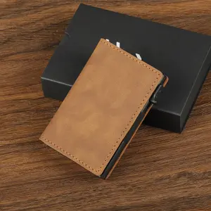 Smart Slim Airtag Wallet avec étui en métal RFID Blocage de la carte de crédit Porte-cartes Flip Fermeture magnétique Anti-perte Anti-chute Caractéristiques