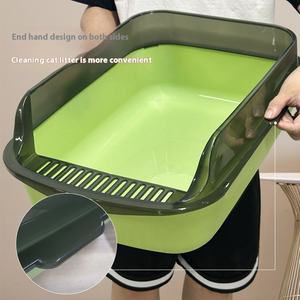 Hochwertige Katzentoilette in Großer Ausführung, Spritzschutz und Geruchsdicht aus Kunststoff mit Schaufel & Zubehör für die Reinigung von Katzenstreu - Product Image 5