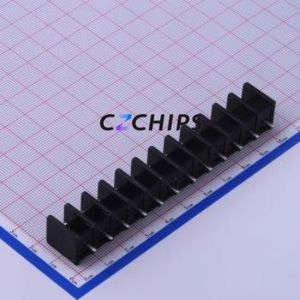 DBT30C-8.25-12P-BK-P Barrier Terminal Block Through hole Component (THT),P=8.25mm Connector Two Sides 8.25mm 1x12P Straight Pin - Product Image 2