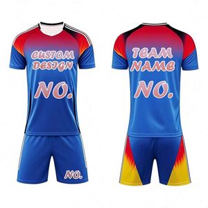 Kits de camisetas de equipo de pedido a granel, camiseta barata, <span class=keywords><strong>cuello</strong></span> redondo, <span class=keywords><strong>cuello</strong></span> redondo, Fútbol personalizado para niños, <span class=keywords><strong>sin</strong></span> logotipo personalizado, camiseta de fútbol - Product Image 1