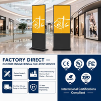 Pantalla Digital Interior de Acero Inoxidable de 43 Pulgadas con Clasificación IP65 y SDK para Uso en Hoteles, Estaciones de Metro y Comercios