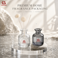 Bouteille en verre pour bâtonnets de parfum d'aromathérapie 100ml 150ml 50ml 200ml Bouteille diffuseur de parfum en verre vide de luxe personnalisée noire