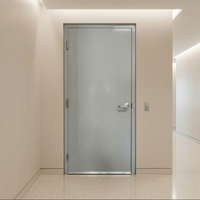 Porte extérieure commerciale en acier homologuée UL, 90 minutes, avec âme en panneau de perlite, porte de sortie métallique creuse, barre anti-panique et kit de serrure