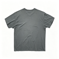 T-shirt personnalisé Kornit DTG pour homme, gris, effet vieilli, avec graphique « Hustle » en strass, coupe oversize, streetwear, logo personnalisé, OEM