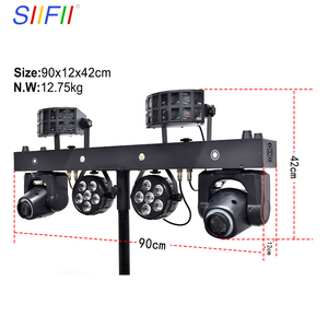 Nhà máy trực tiếp bán DMX âm thanh kích hoạt ánh sáng sân khấu thiết bị RGBW di chuyển đầu tại chỗ DJ hệ thống chiếu sáng với chân máy đứng - Product Image 2