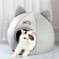 Lit pour chat en peluche chaud au design mignon avec logo personnalisé, vente en gros du fabricant