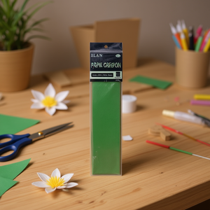 Carta Crespa Ilan 50x200 Cm Verde Scuro Per Lavori Artigianali - Product Image 3