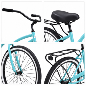 Vélo de plage Lowrider à une vitesse, 26 pouces, cadre en acier, vélo de ville pour adultes, frein à rétropédalage, à vendre - Product Image 4