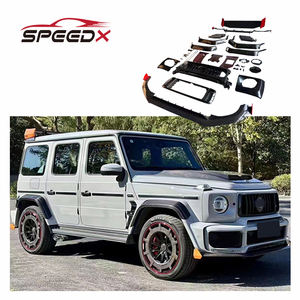 Para <span class=keywords><strong>Mercedes</strong></span> Benz W464 <span class=keywords><strong>G63</strong></span> G500 actualización G900 estilo <span class=keywords><strong>Brabus</strong></span> Kit de carrocería de carbono labio delantero difusor trasero rejilla guardabarros Flare Spoiler - Product Image 1