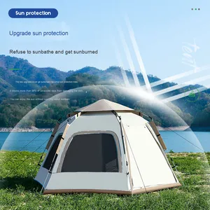 Nhanh chóng mở 3-5 người tự động lục giác lều không thấm nước và chống nắng làm bằng Oxford vải cho bãi biển Ngoài trời công viên cắm trại - Product Image 3
