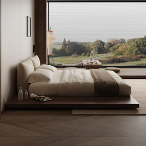 Cama doble baja de madera de estilo japonés de 1,8 m, cama Tatami, muebles de dormitorio, creativo, sin cabeza, Simple, moderno, extensible - Product Image 2