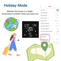 Termostat Pemanas Ruangan Pintar WiFi untuk 24V 230V Pengontrol Suhu Kantor Apartemen dari Produsen Termostat Grosir
