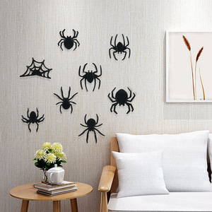 Autocollants d'Halloween personnalisés, affiches grand format pour salon, autocollants muraux 3D en forme de chauve-souris - Product Image 2