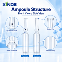 Ampoules en verre transparent de 2 ml, 5 ml, 10 ml, fabriquées en borosilicate de haute qualité (formes B et C), fourniture directe d'usine OEM/ODM